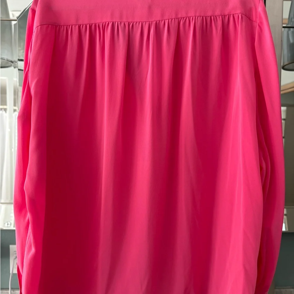 Boss Banora Medium Pink Silk Blouse - Picture 7 of 10